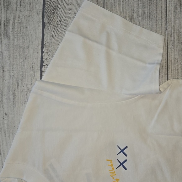 KAWS x Warhol x Uniqlo UT Graphic T-Shirt White/Blue/Yellow Size S NWT - Picture 5 of 11